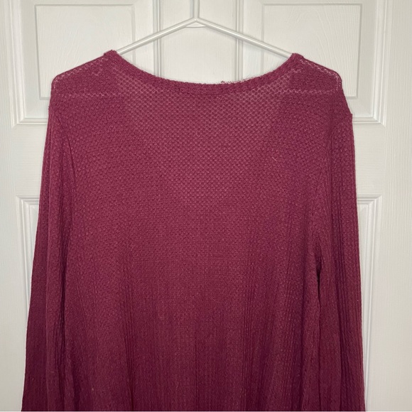 Anthropologie burgundy tunic size Large - Picture 5 of 8